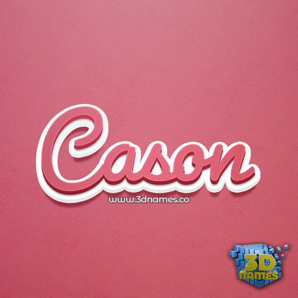 cason in Red Scribble style - 3D name wallpaper
