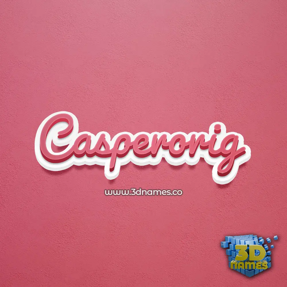 casperorig in Red Scribble style - 3D name wallpaper