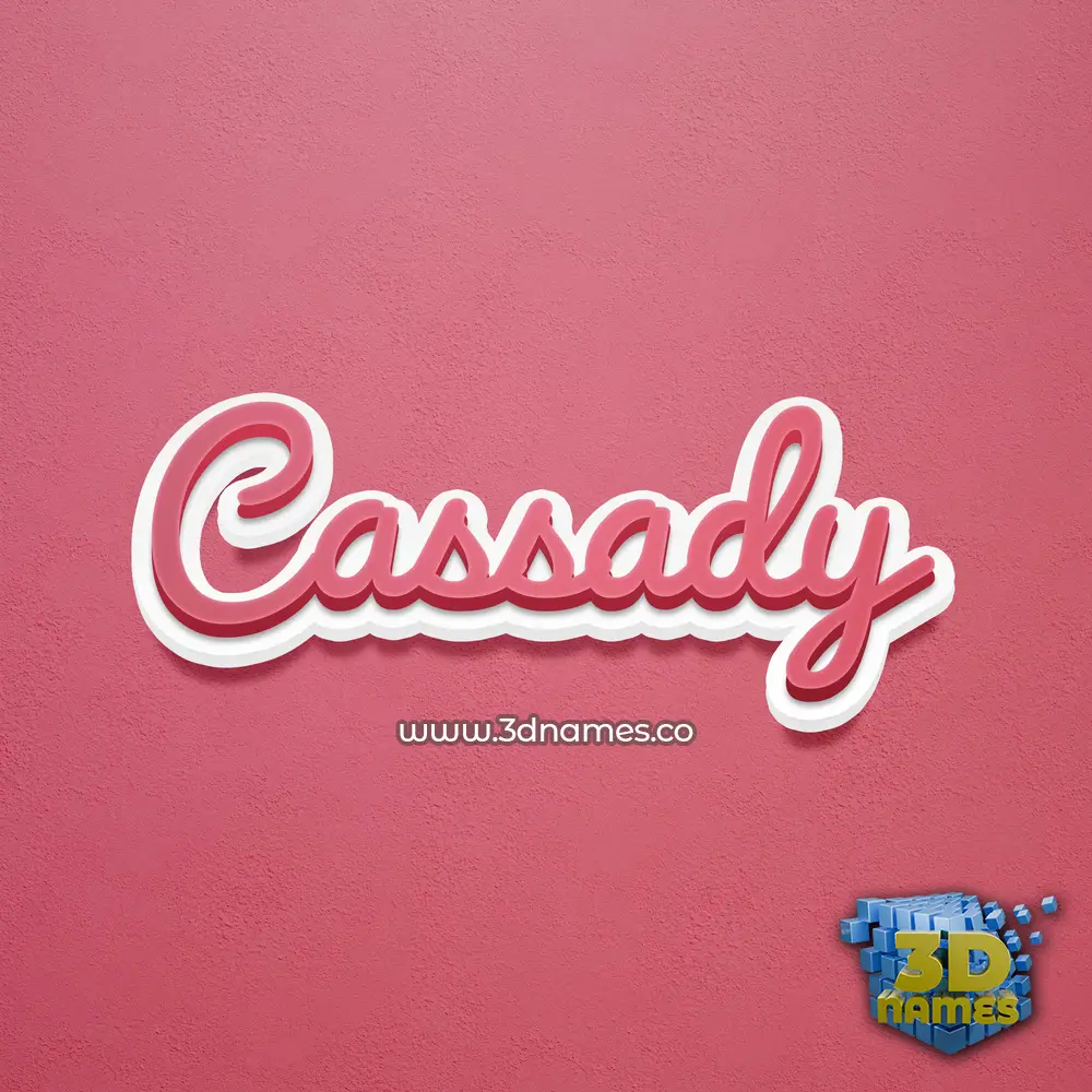cassady in Red Scribble style - 3D name wallpaper