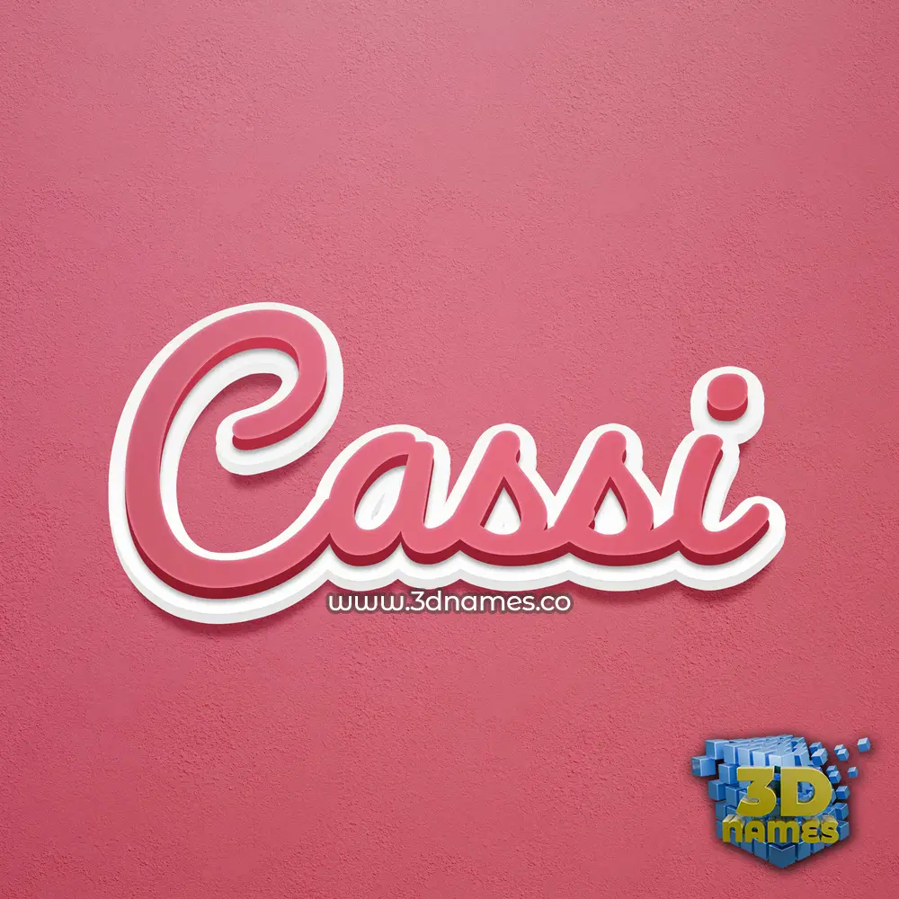 cassi in Red Scribble style - 3D name wallpaper