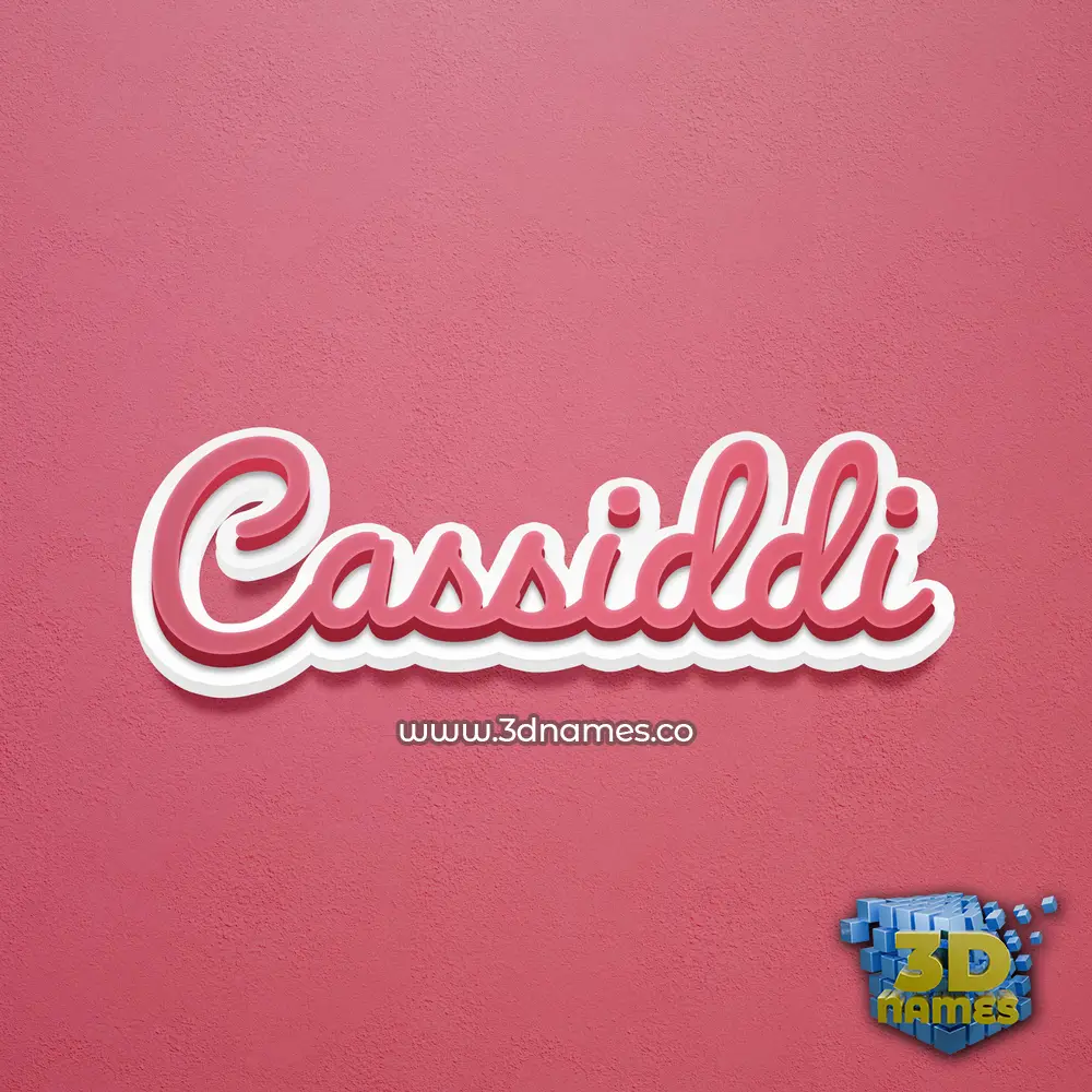 cassiddi in Red Scribble style - 3D name wallpaper