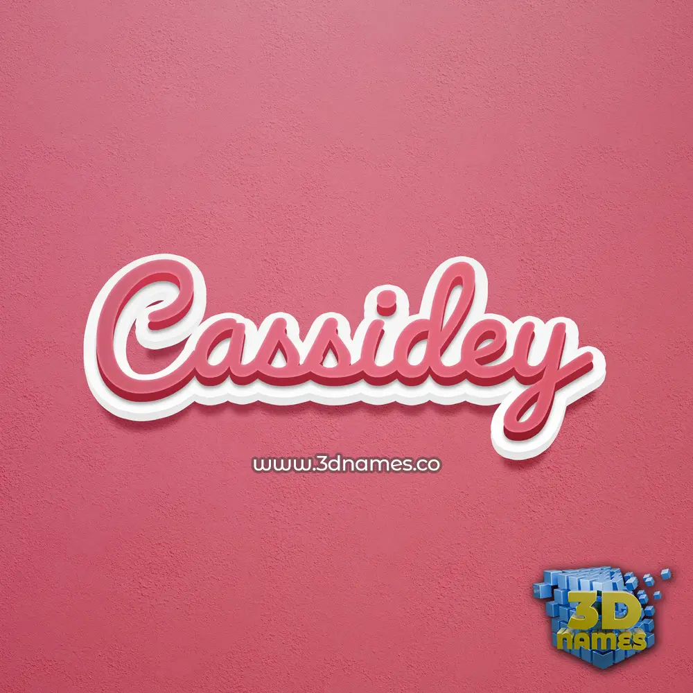 cassidey in Red Scribble style - 3D name wallpaper