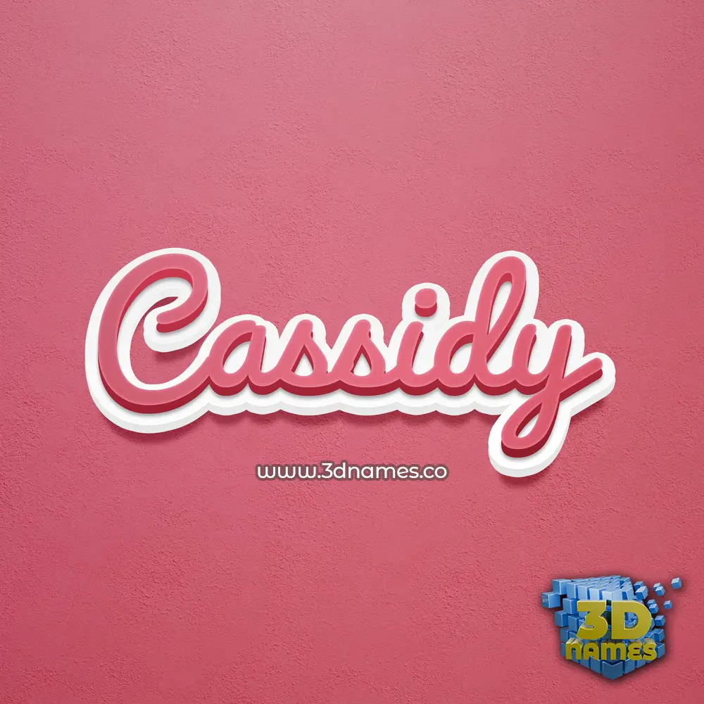 cassidy in Red Scribble style - 3D name wallpaper