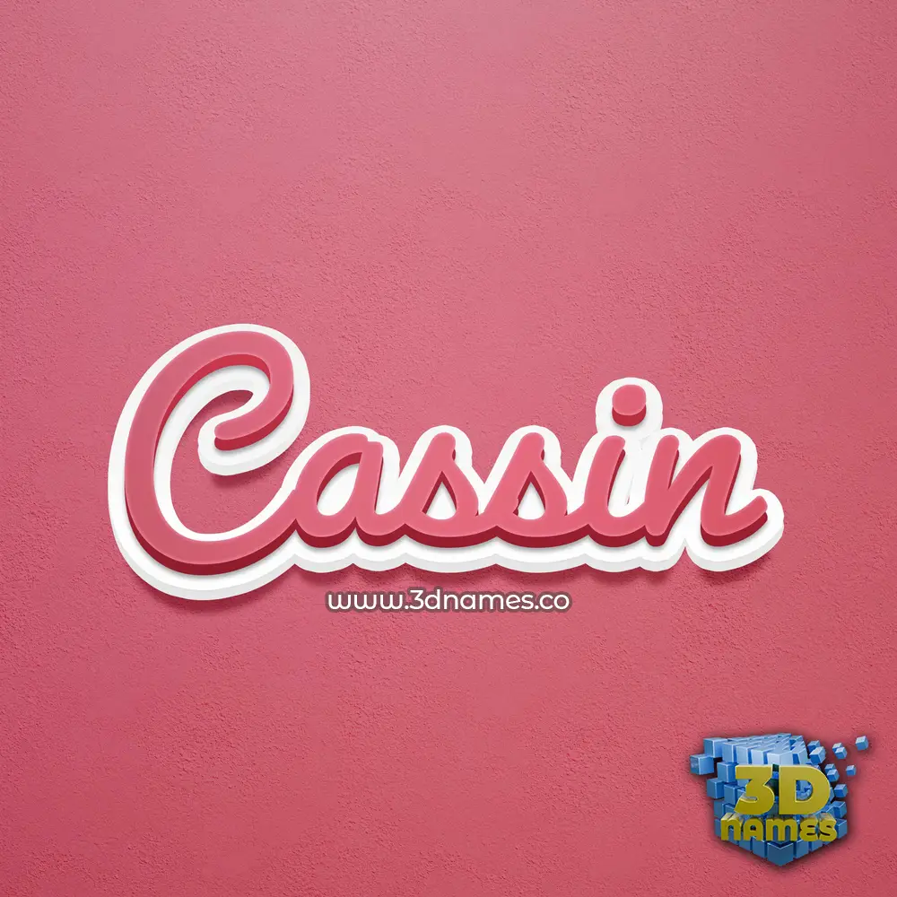 cassin in Red Scribble style - 3D name wallpaper
