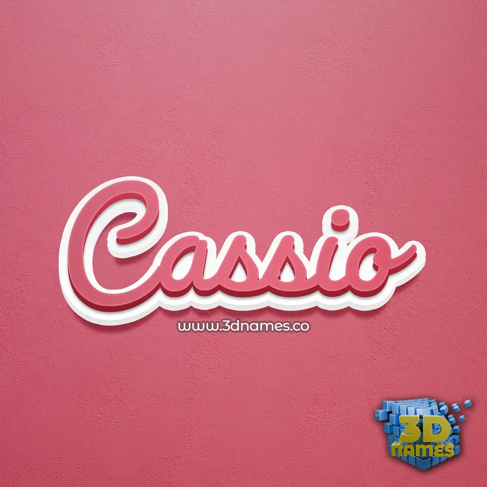 cassio in Red Scribble style - 3D name wallpaper