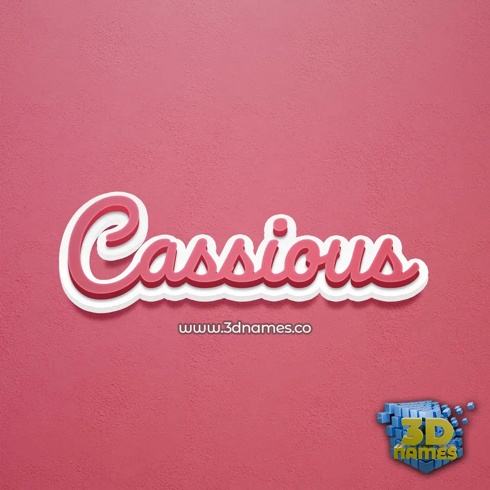 cassious in Red Scribble style - 3D name wallpaper