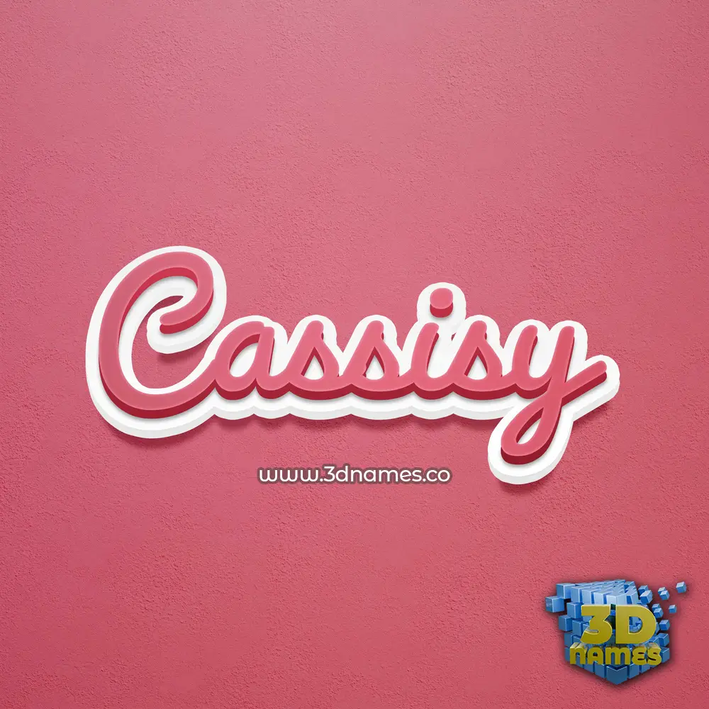 cassisy in Red Scribble style - 3D name wallpaper