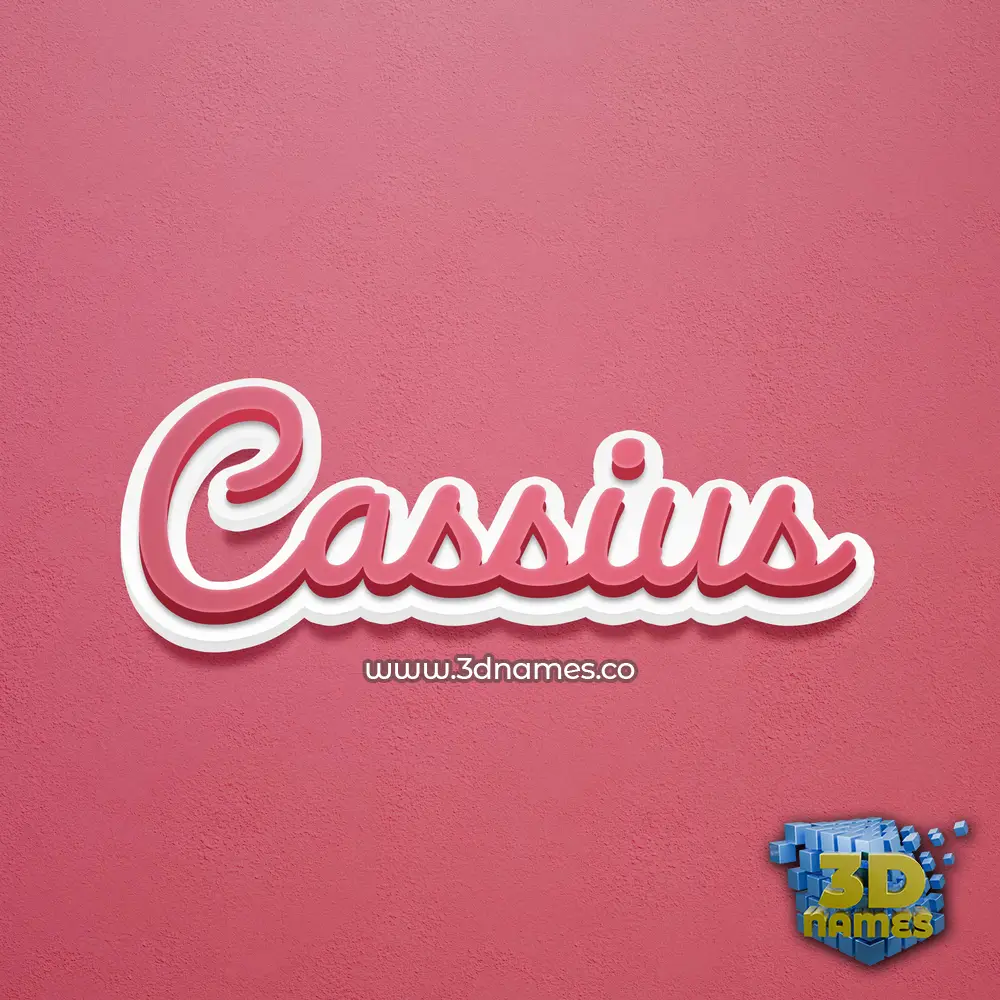 cassius in Red Scribble style - 3D name wallpaper
