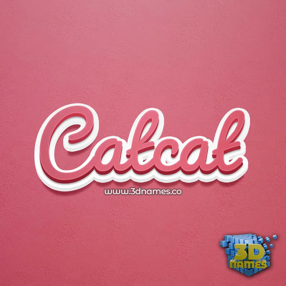 catcat in Red Scribble style - 3D name wallpaper