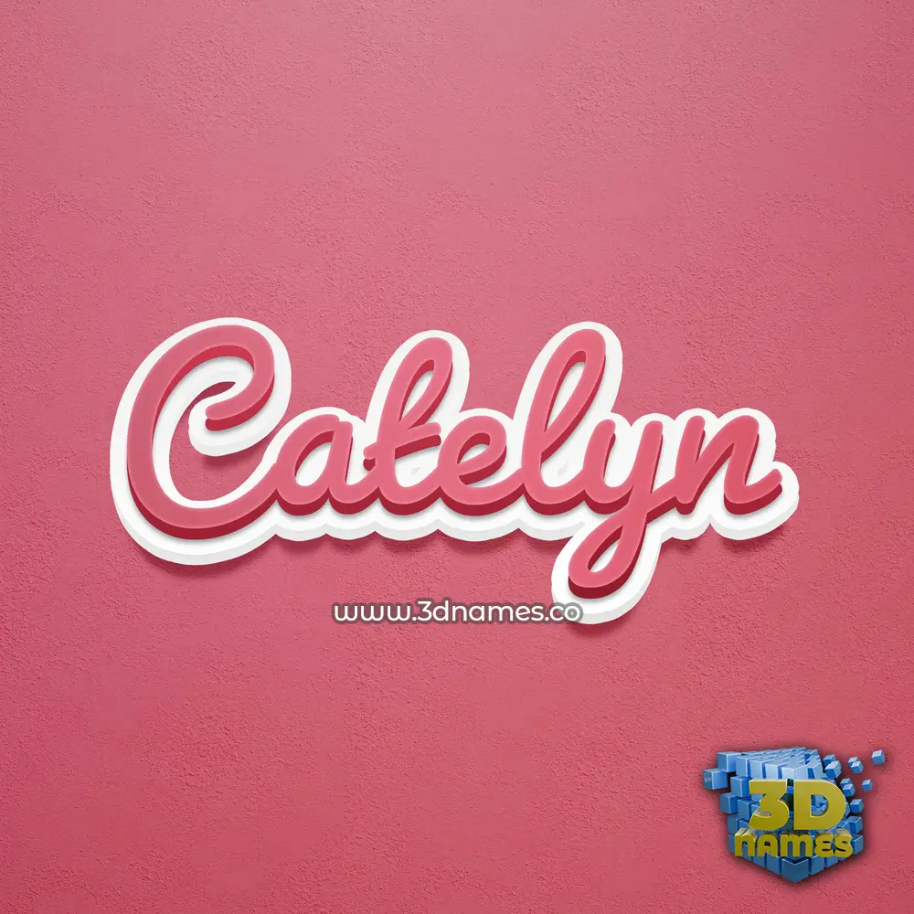 catelyn in Red Scribble style - 3D name wallpaper