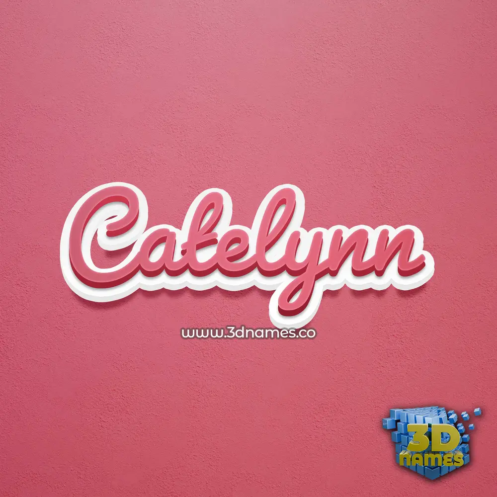 catelynn in Red Scribble style - 3D name wallpaper