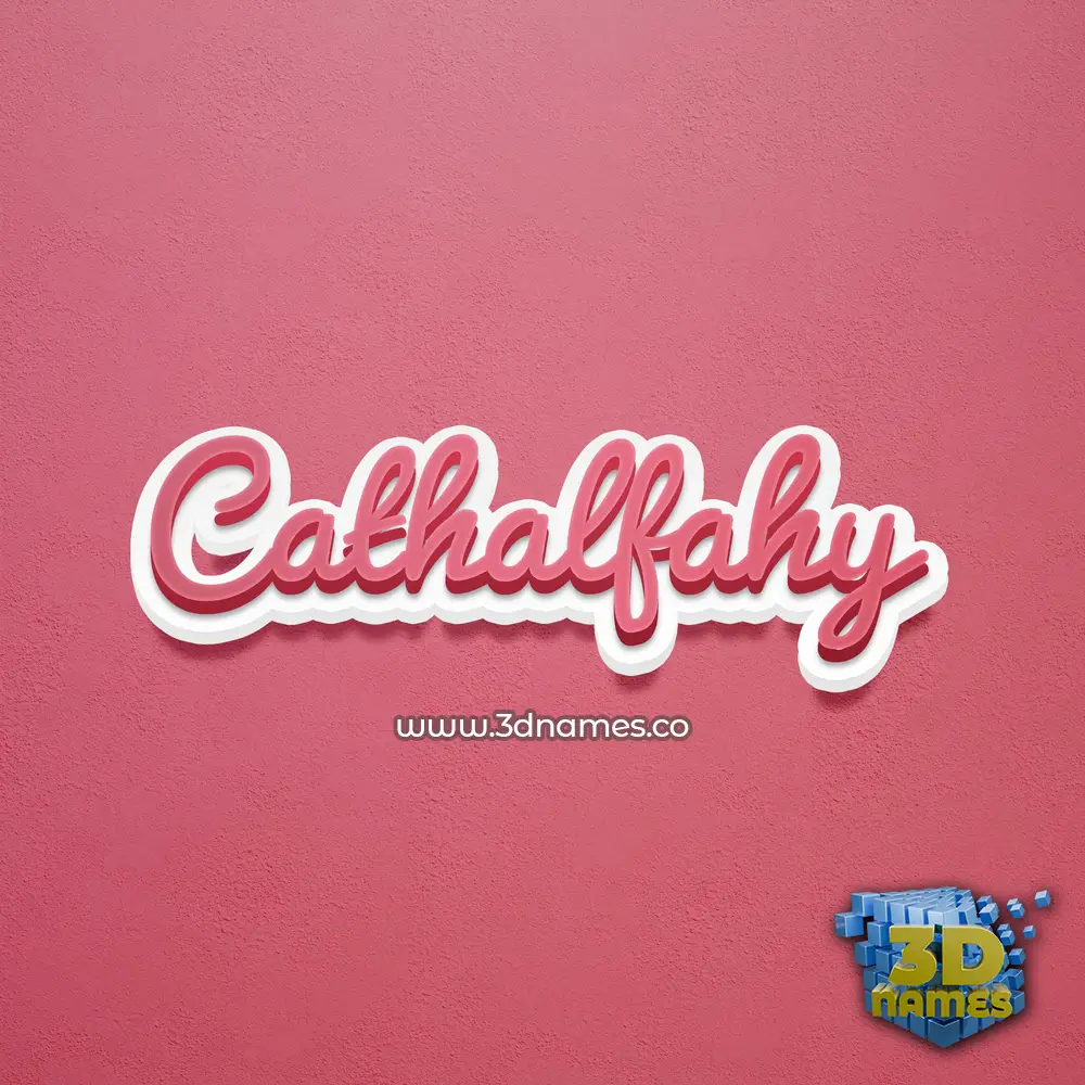cathalfahy in Red Scribble style - 3D name wallpaper