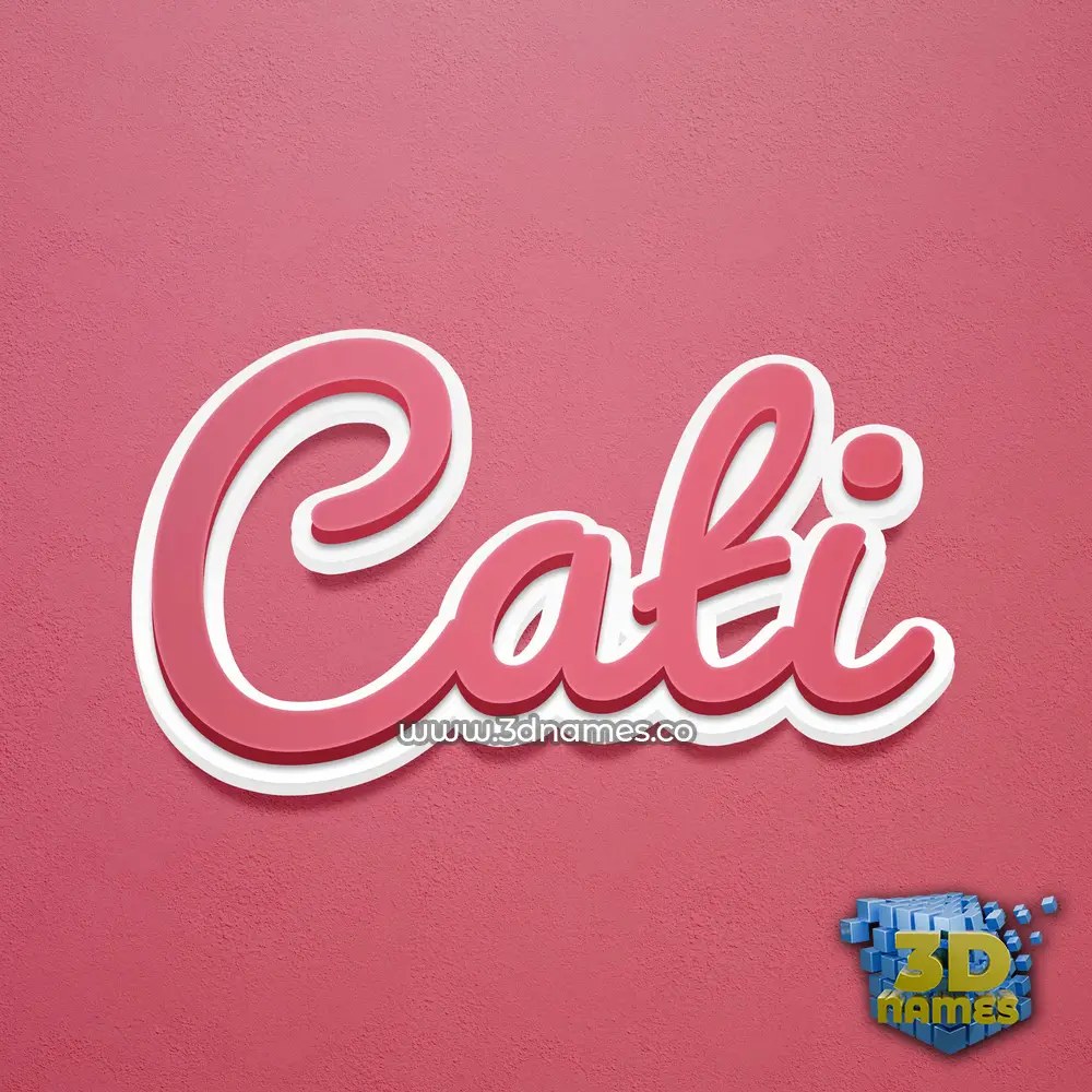 cati in Red Scribble style - 3D name wallpaper