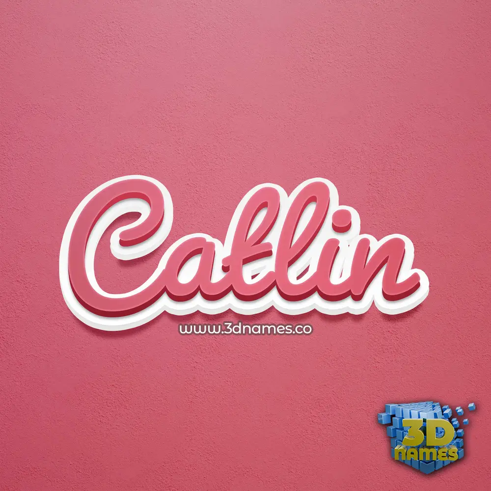 catlin in Red Scribble style - 3D name wallpaper
