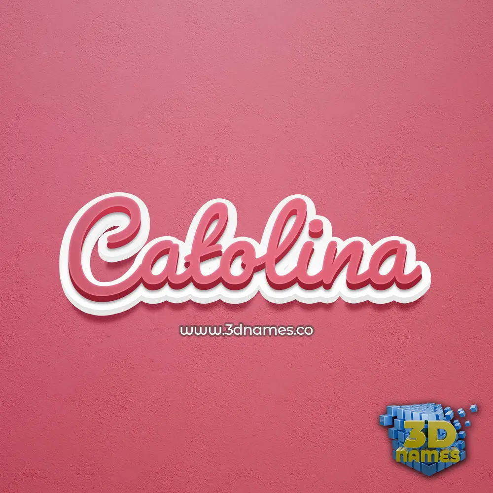 catolina in Red Scribble style - 3D name wallpaper