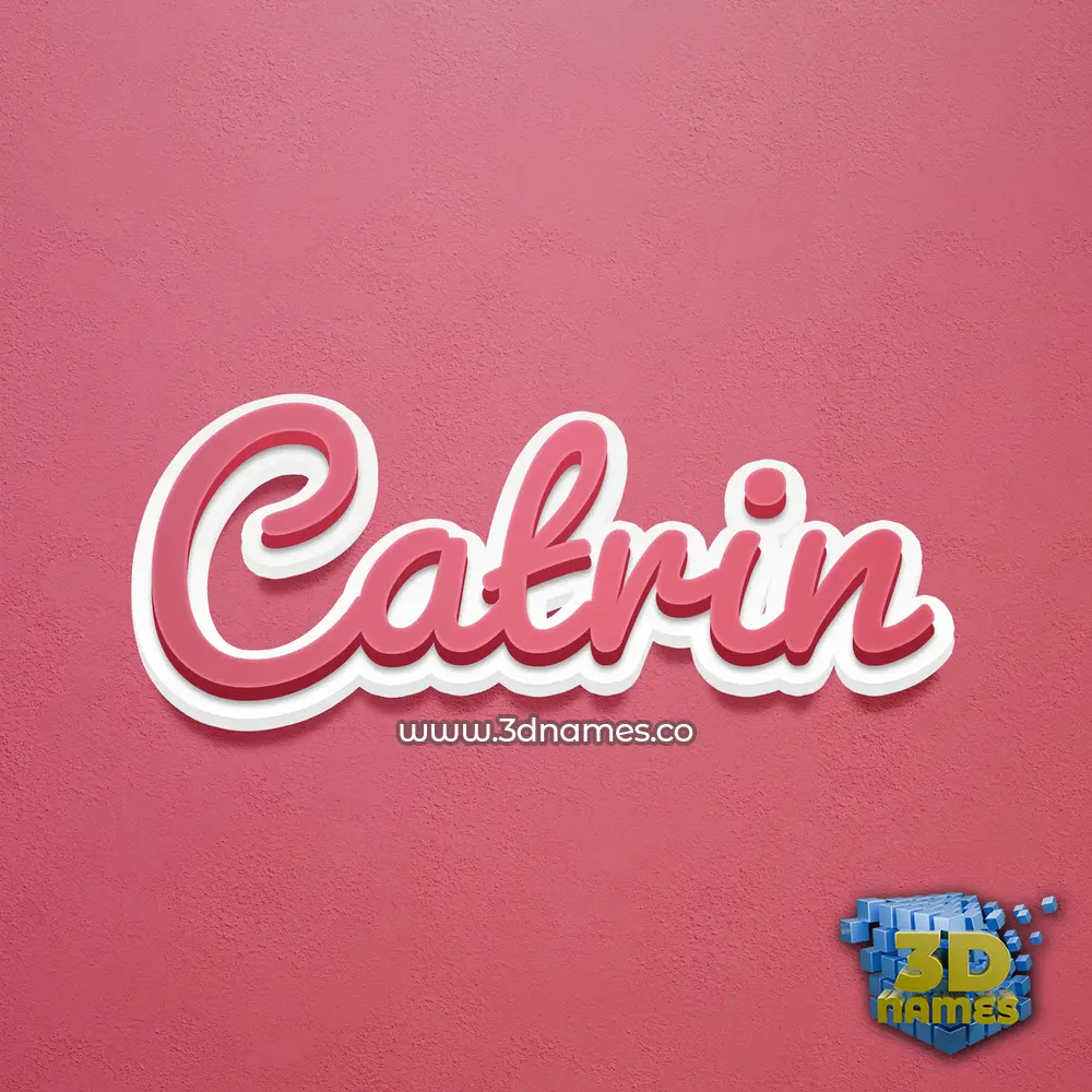 catrin in Red Scribble style - 3D name wallpaper