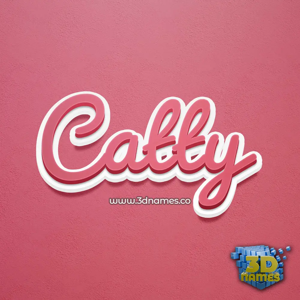 catty in Red Scribble style - 3D name wallpaper