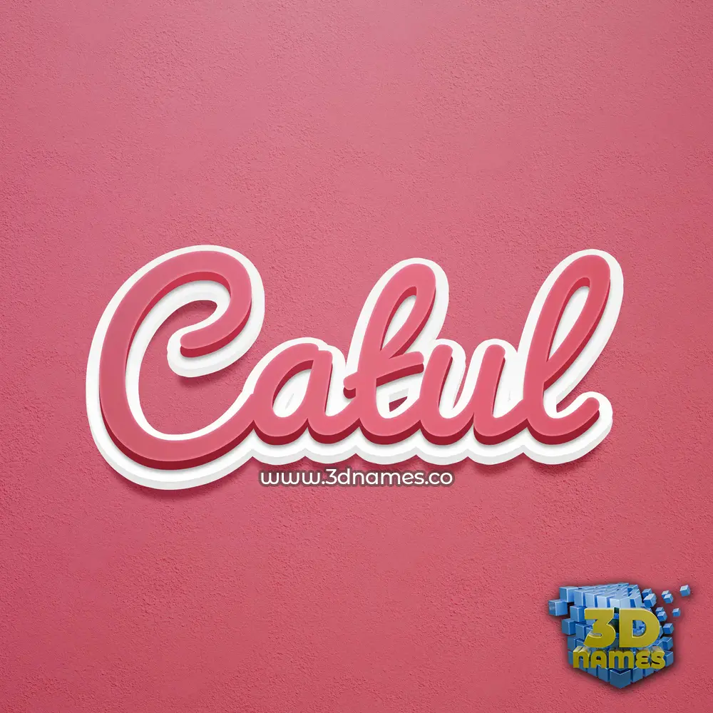 catul in Red Scribble style - 3D name wallpaper