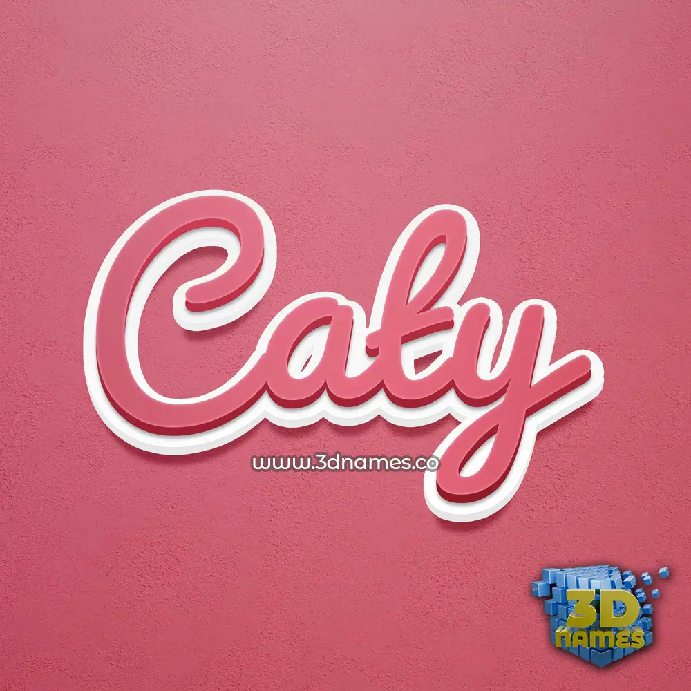 caty in Red Scribble style - 3D name wallpaper