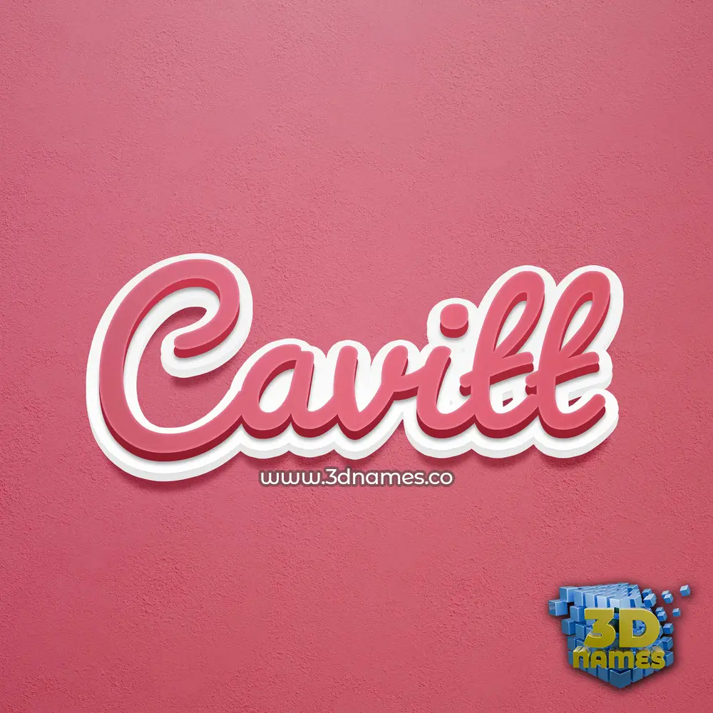 cavitt in Red Scribble style - 3D name wallpaper