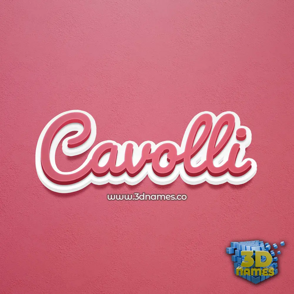 cavolli in Red Scribble style - 3D name wallpaper