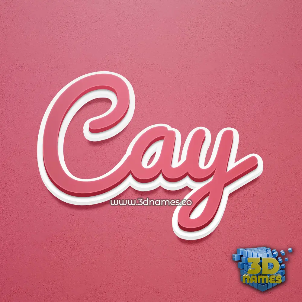 cay in Red Scribble style - 3D name wallpaper