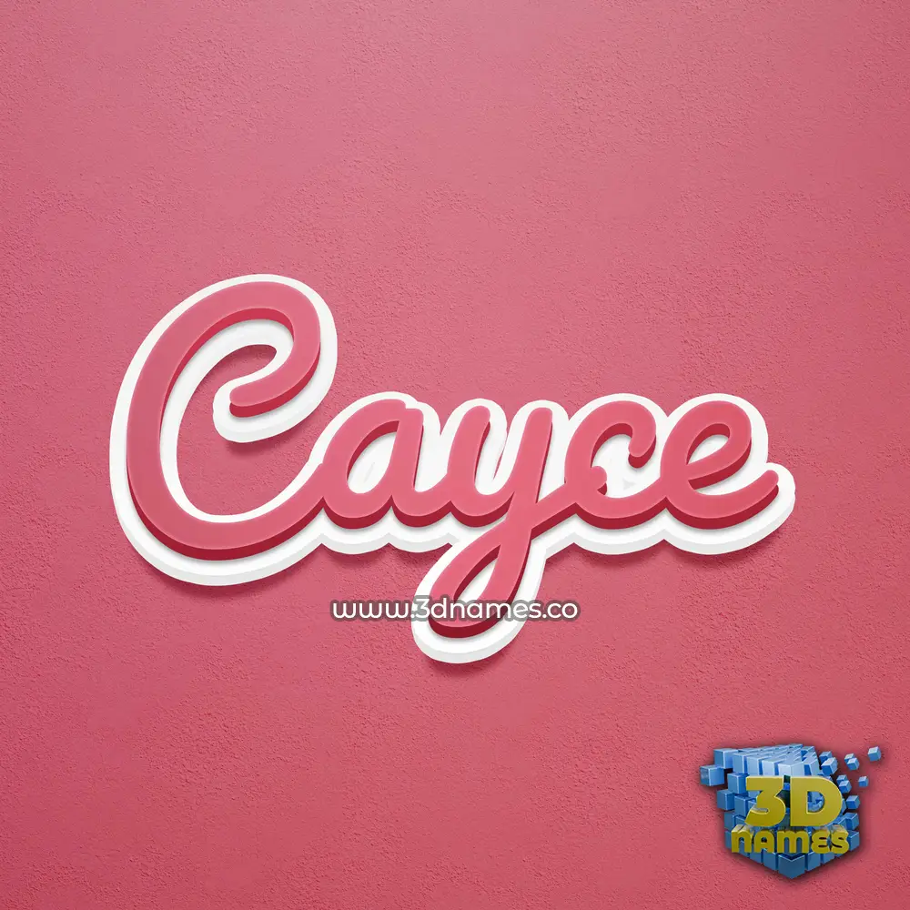cayce in Red Scribble style - 3D name wallpaper