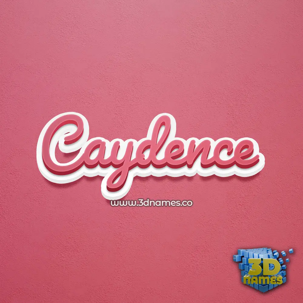 caydence in Red Scribble style - 3D name wallpaper