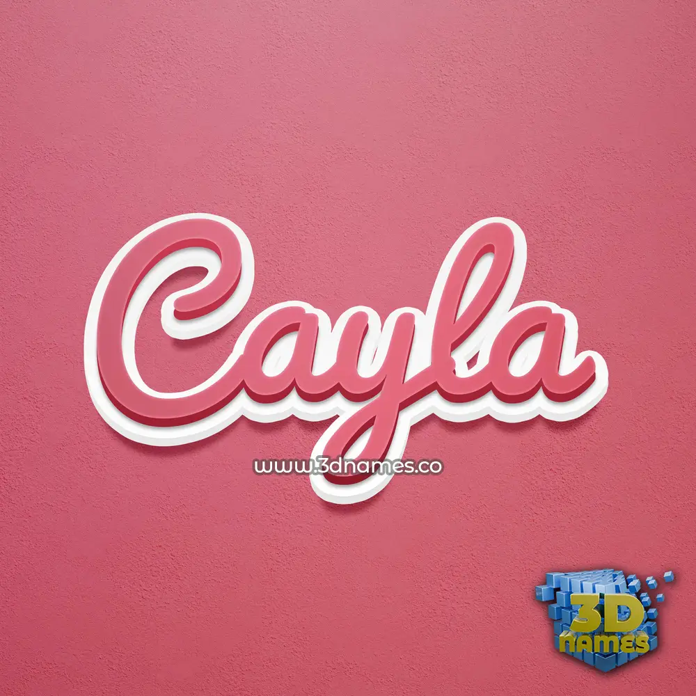 cayla in Red Scribble style - 3D name wallpaper