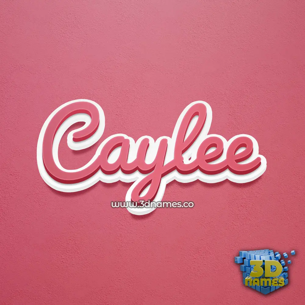 caylee in Red Scribble style - 3D name wallpaper