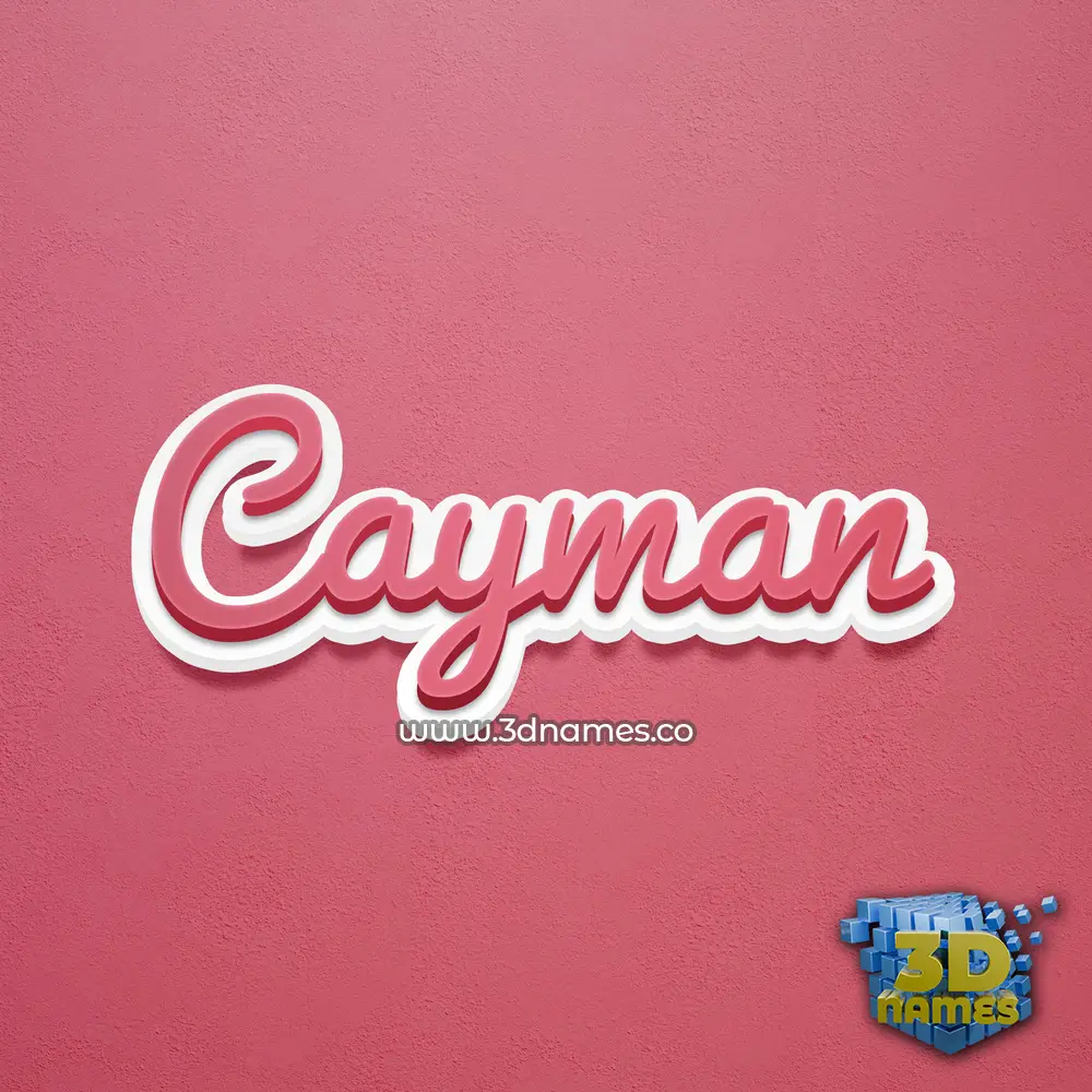 cayman in Red Scribble style - 3D name wallpaper