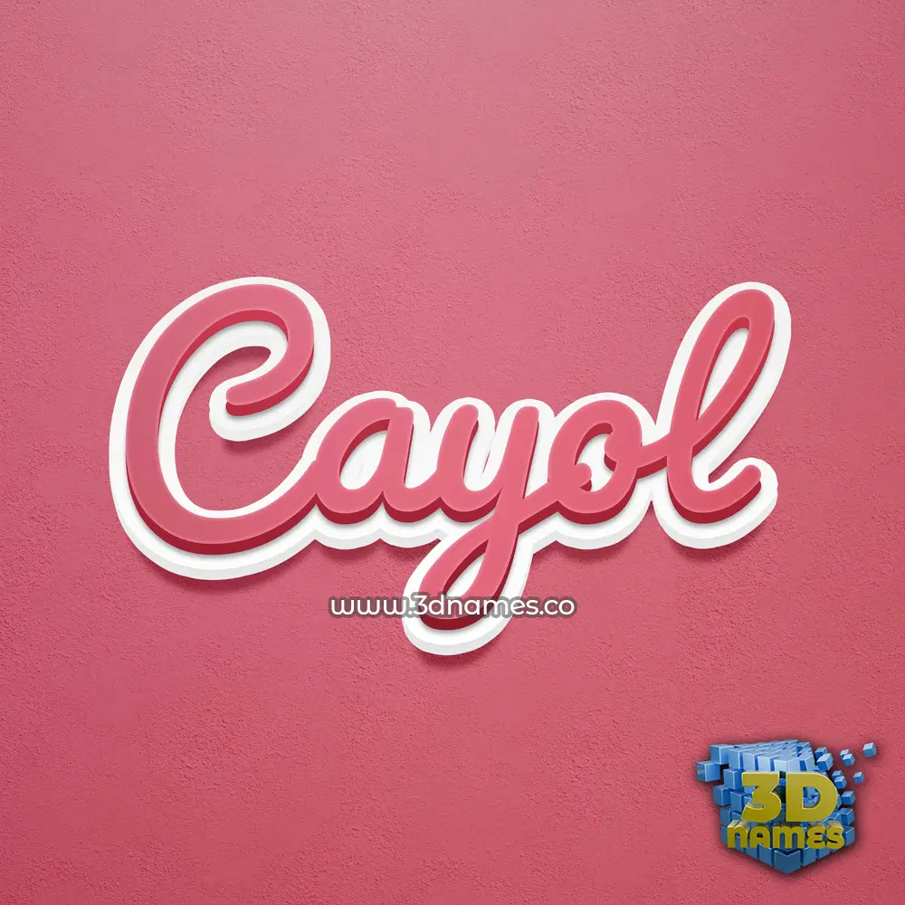 cayol in Red Scribble style - 3D name wallpaper