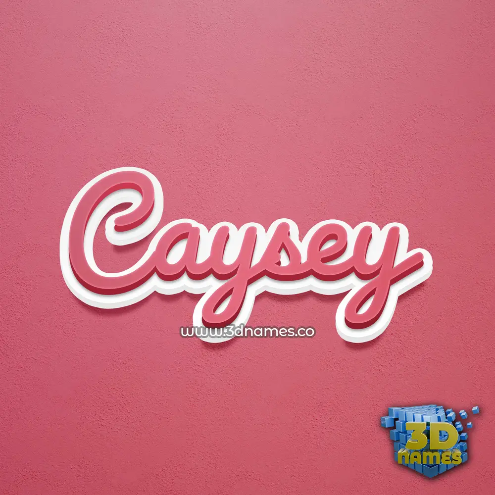 caysey in Red Scribble style - 3D name wallpaper