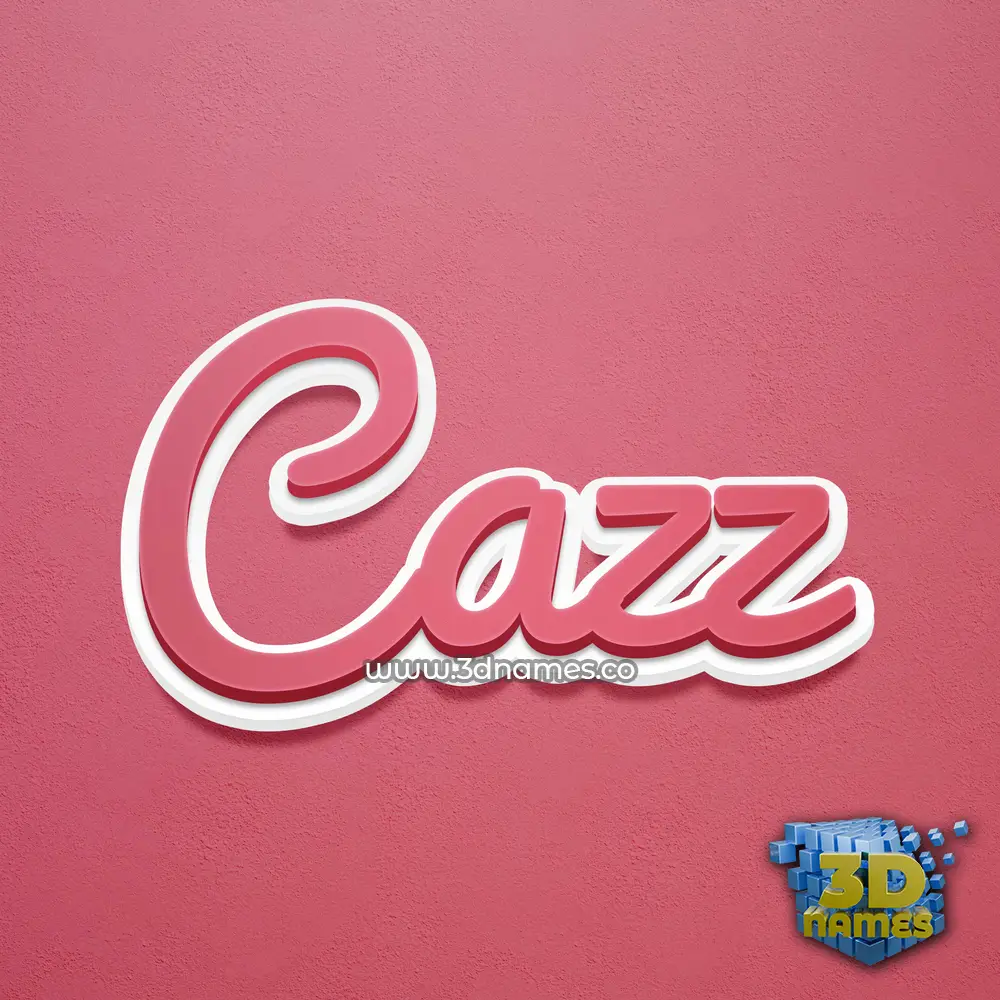 cazz in Red Scribble style - 3D name wallpaper