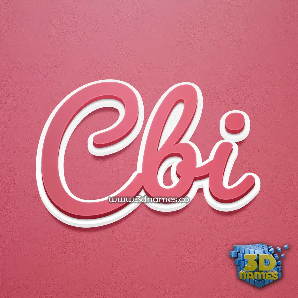 cbi in Red Scribble style - 3D name wallpaper