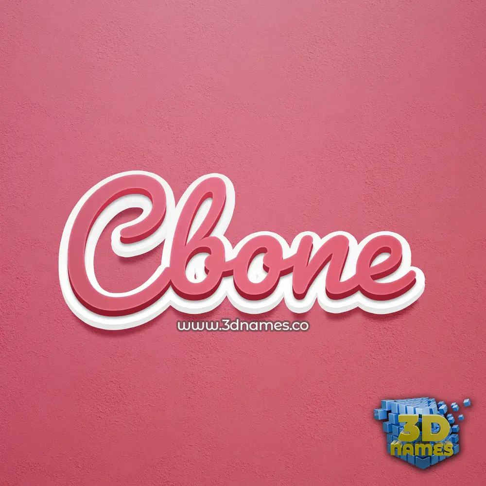 cbone in Red Scribble style - 3D name wallpaper