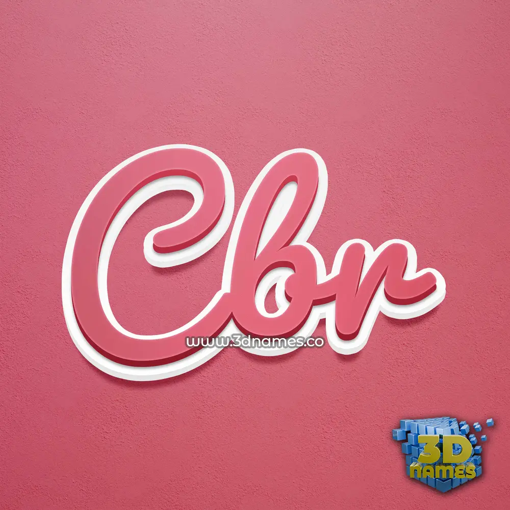 cbr in Red Scribble style - 3D name wallpaper