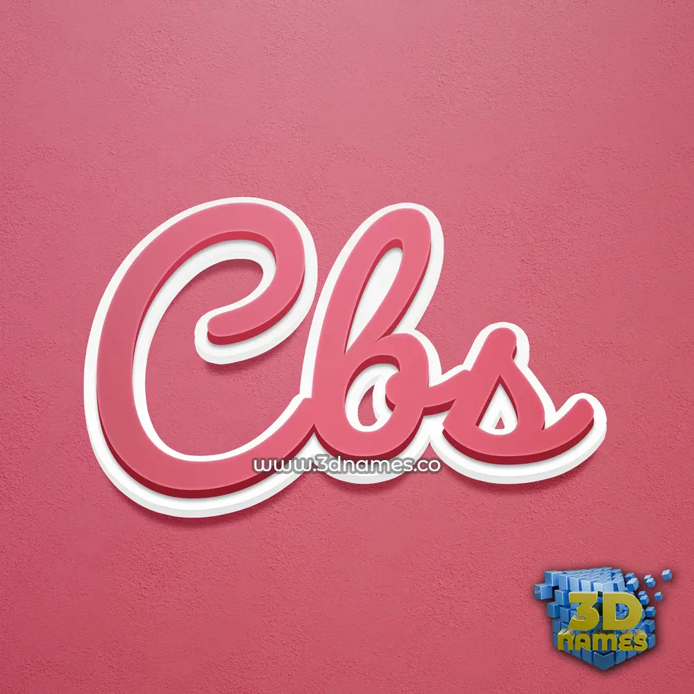 cbs in Red Scribble style - 3D name wallpaper