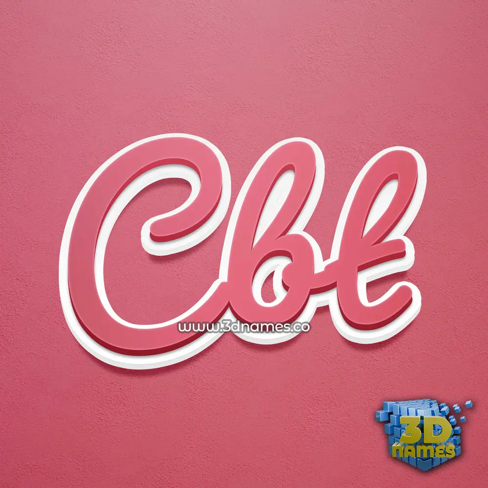 cbt in Red Scribble style - 3D name wallpaper