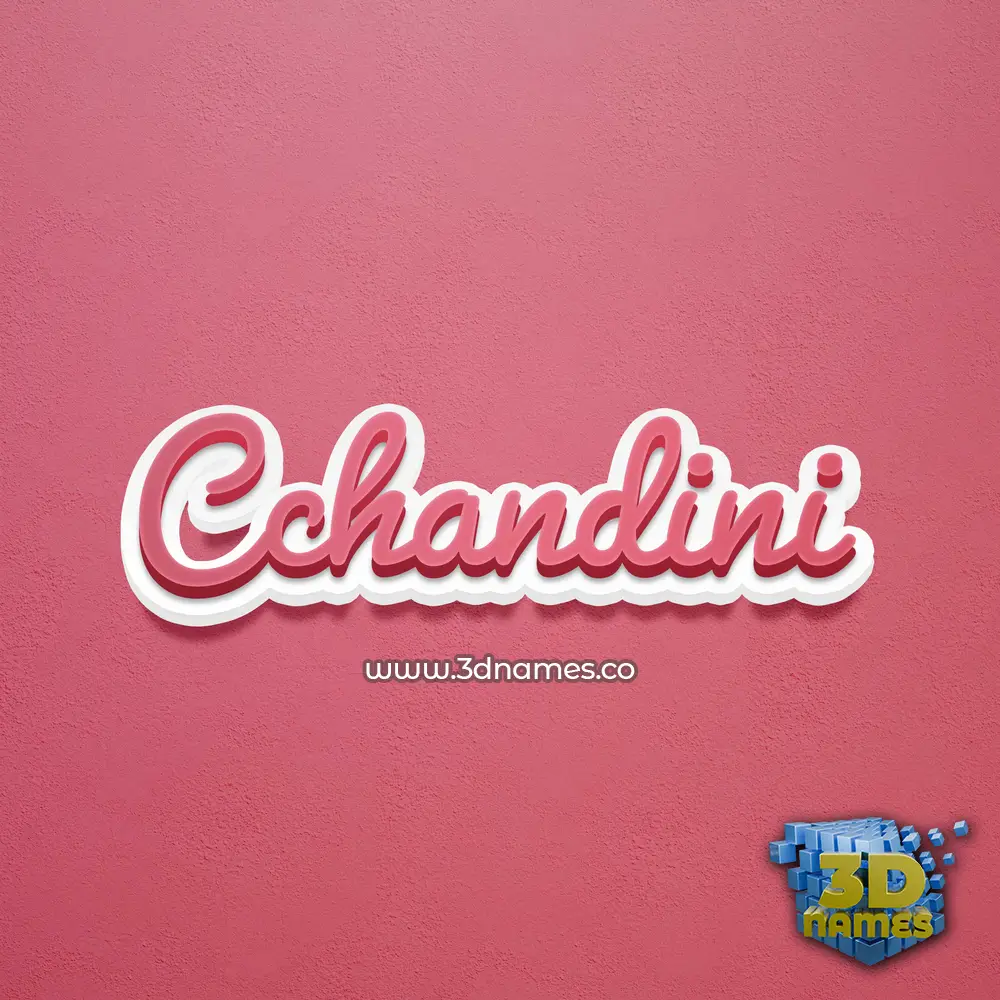 cchandini in Red Scribble style - 3D name wallpaper