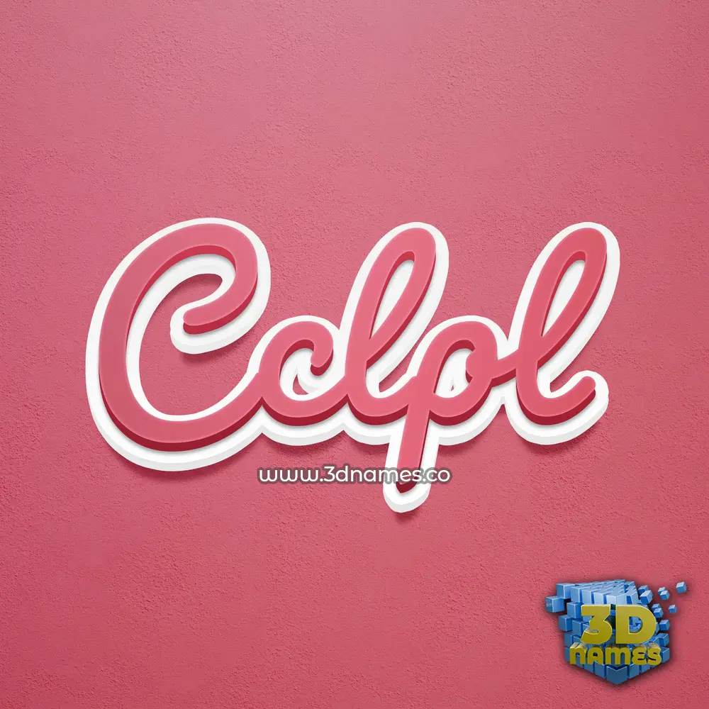 cclpl in Red Scribble style - 3D name wallpaper