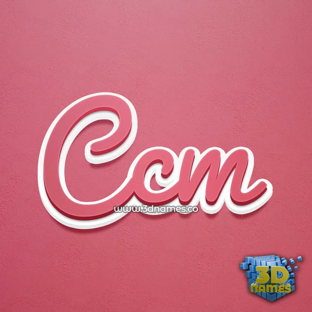 ccm in Red Scribble style - 3D name wallpaper
