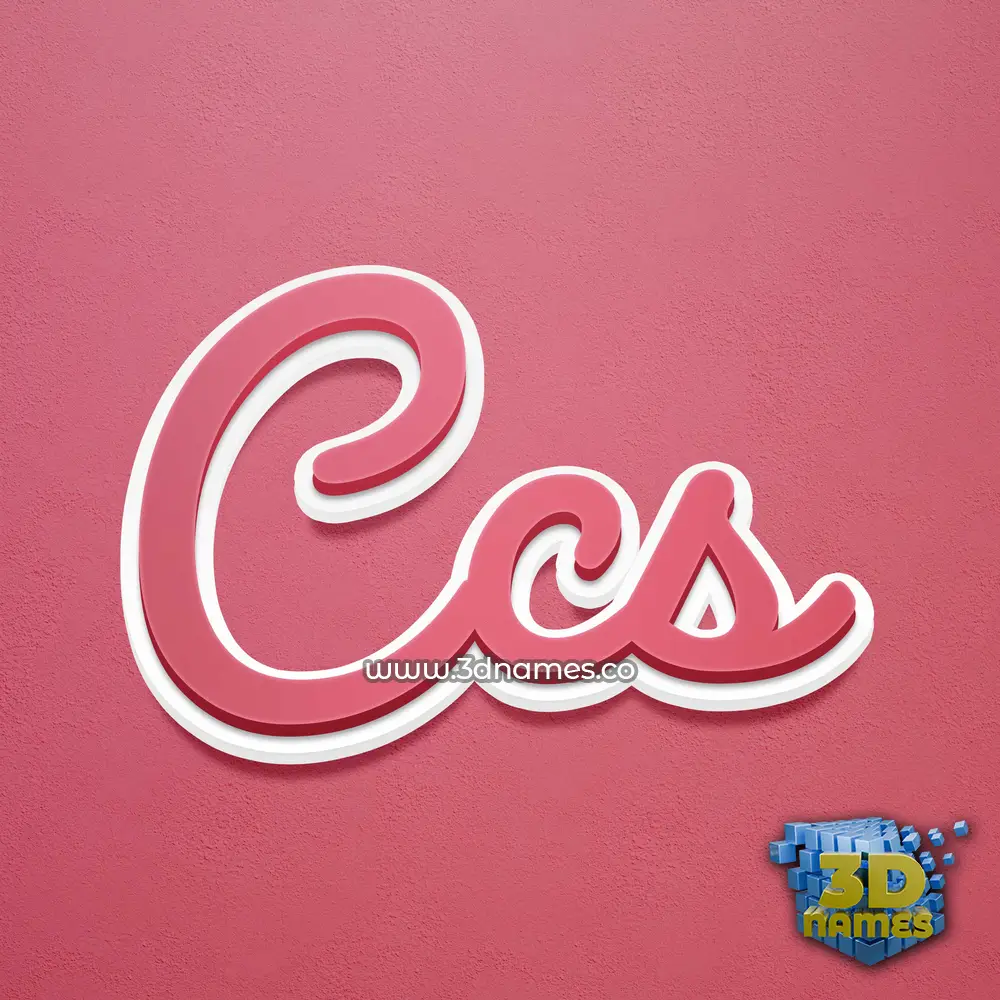 ccs in Red Scribble style - 3D name wallpaper