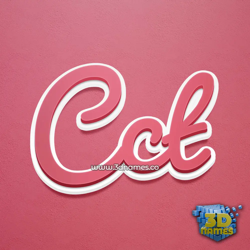 cct in Red Scribble style - 3D name wallpaper