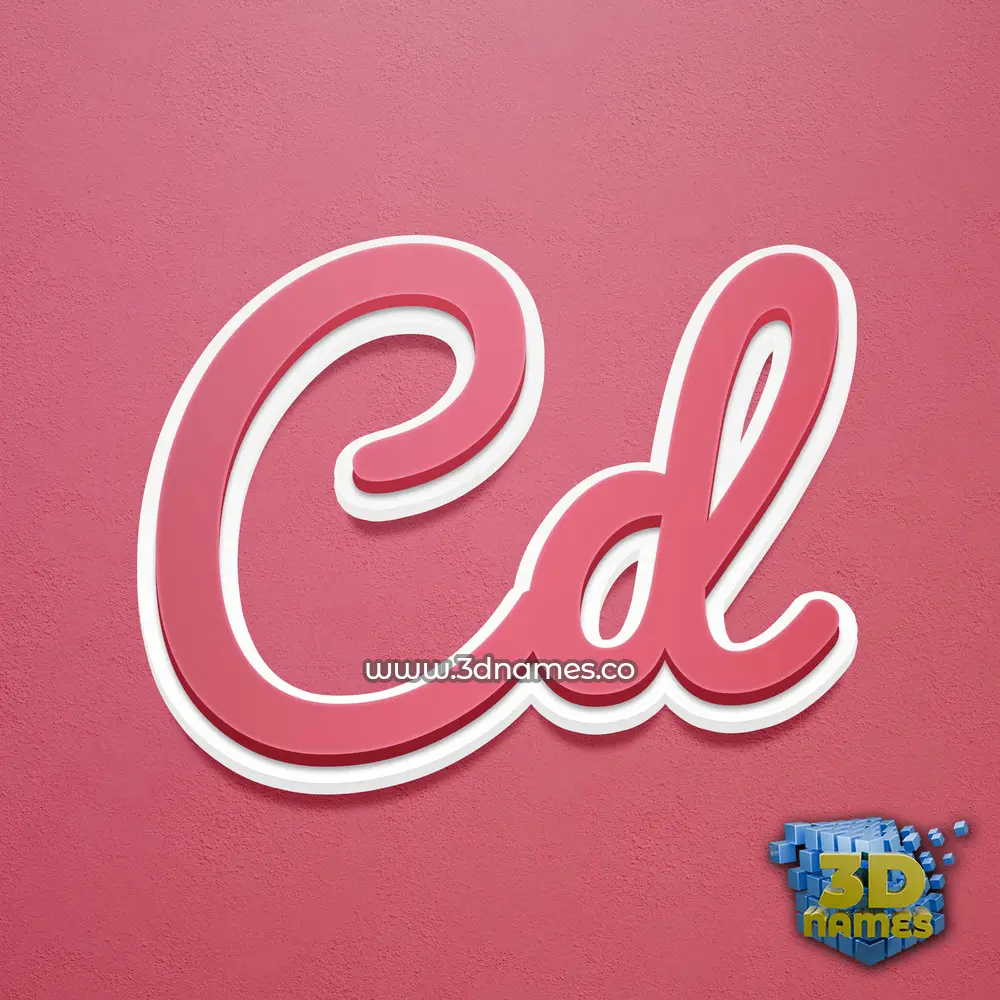 cd in Red Scribble style - 3D name wallpaper