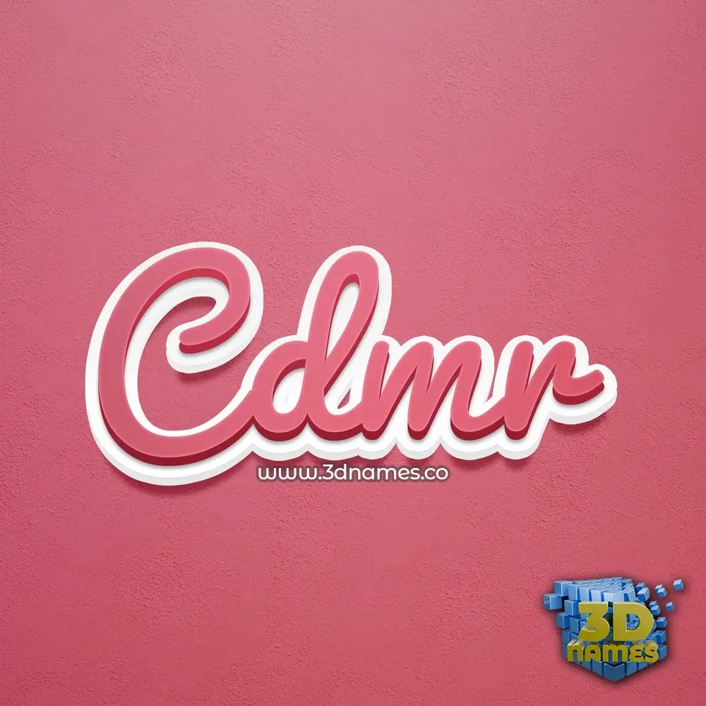 cdmr in Red Scribble style - 3D name wallpaper