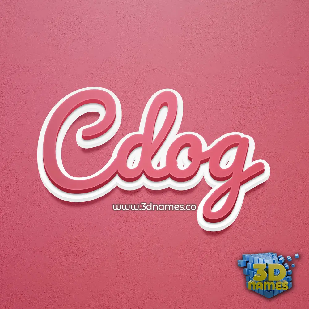 cdog in Red Scribble style - 3D name wallpaper