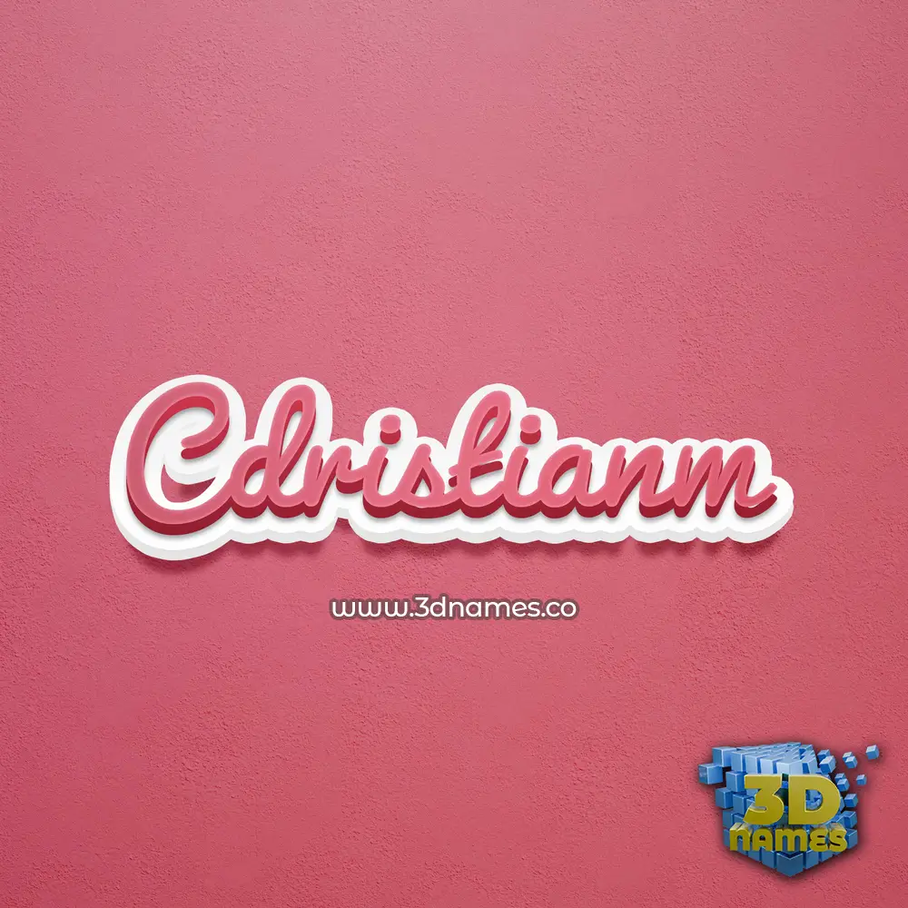 cdristianm in Red Scribble style - 3D name wallpaper