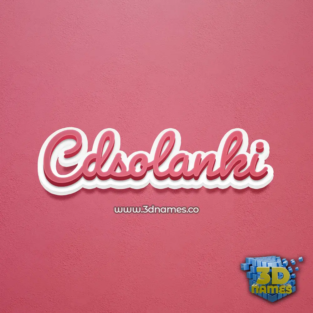 cdsolanki in Red Scribble style - 3D name wallpaper