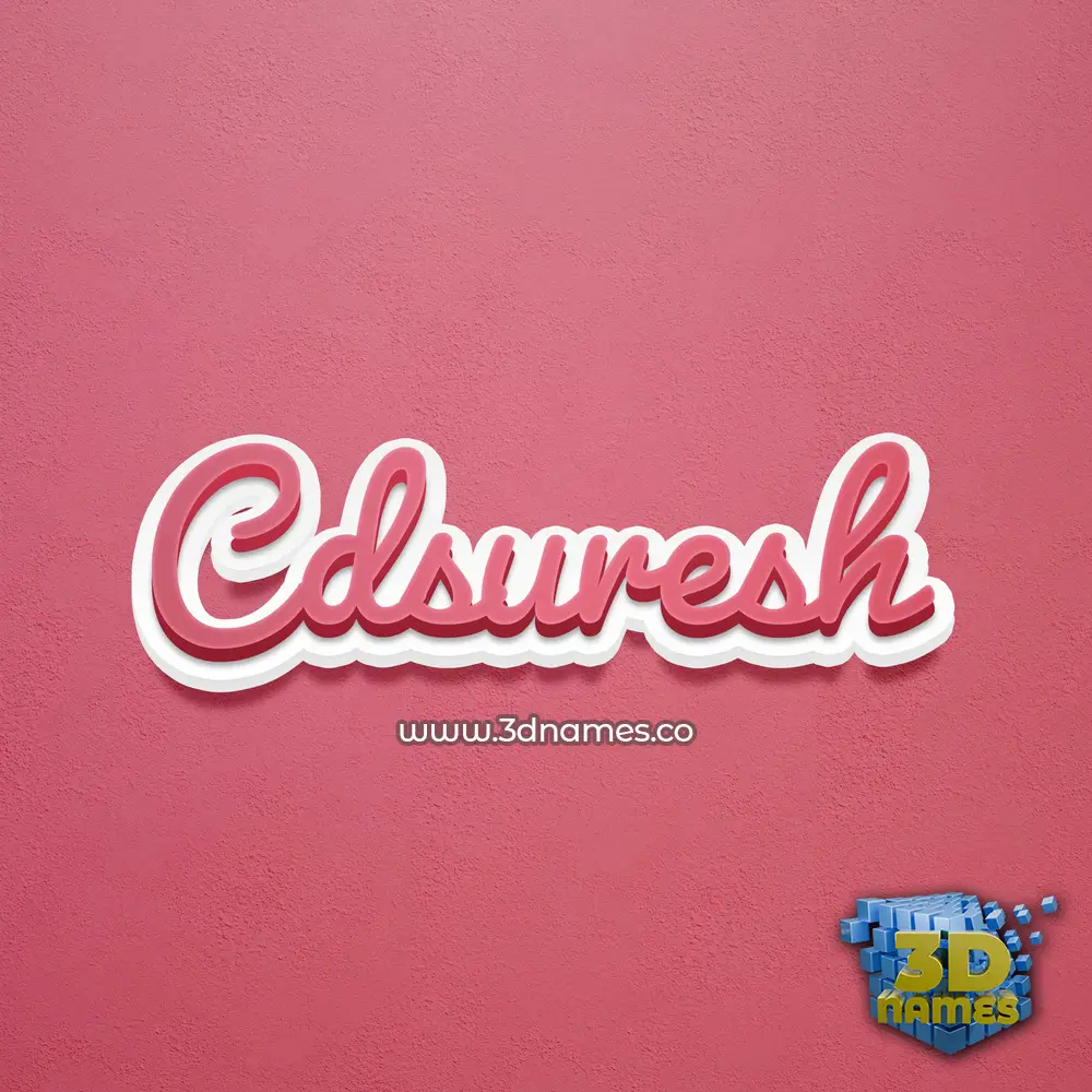 cdsuresh in Red Scribble style - 3D name wallpaper